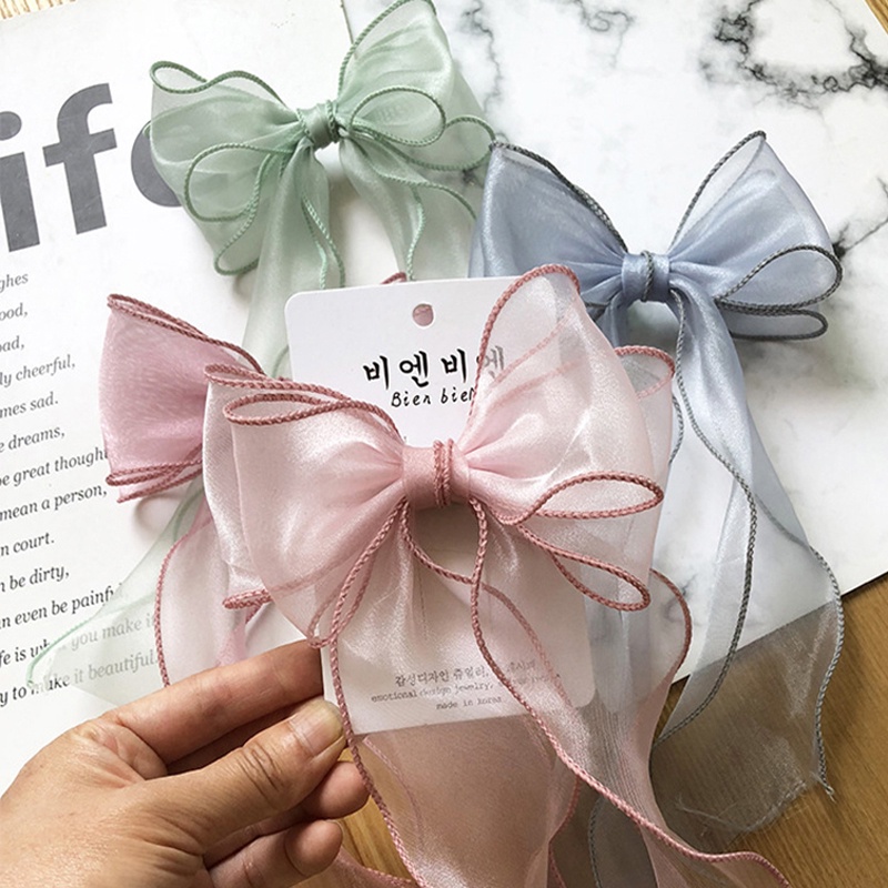 Cuộn Dây Ruy Băng Vải Lụa Organza 5.5Cm Dùng Làm Phụ Kiện Trang Trí Tóc