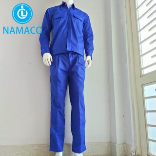 Quần Áo Công Nhân - Quần Áo Bảo Hộ Vải Kaki 65/35 Màu Bích