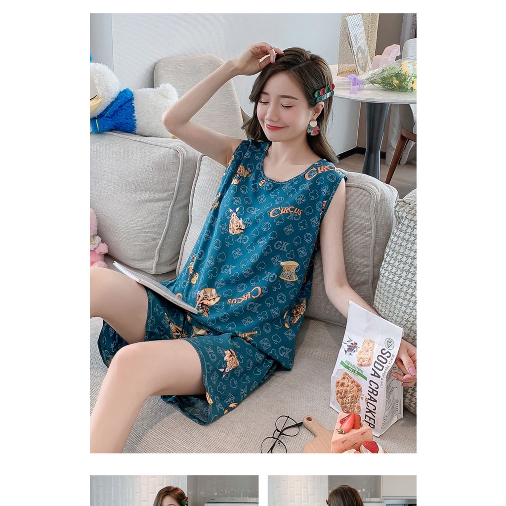 Bộ đùi mặc ở nhà nhiều hoạ tiết sét đồ nữ big size bộ ở nhà thoải mái đồ bộ chất thun sữa