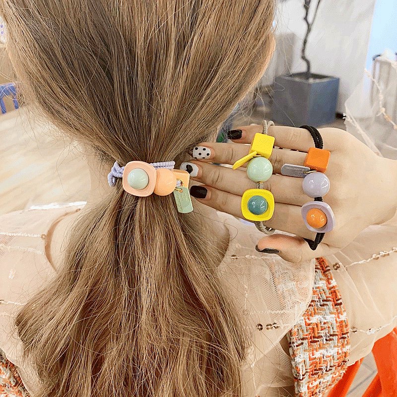Korean style round ball high elastic female head rope B555