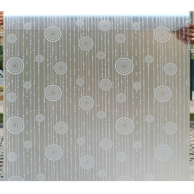 Decal giấy dán kính - vòng tròn trắng