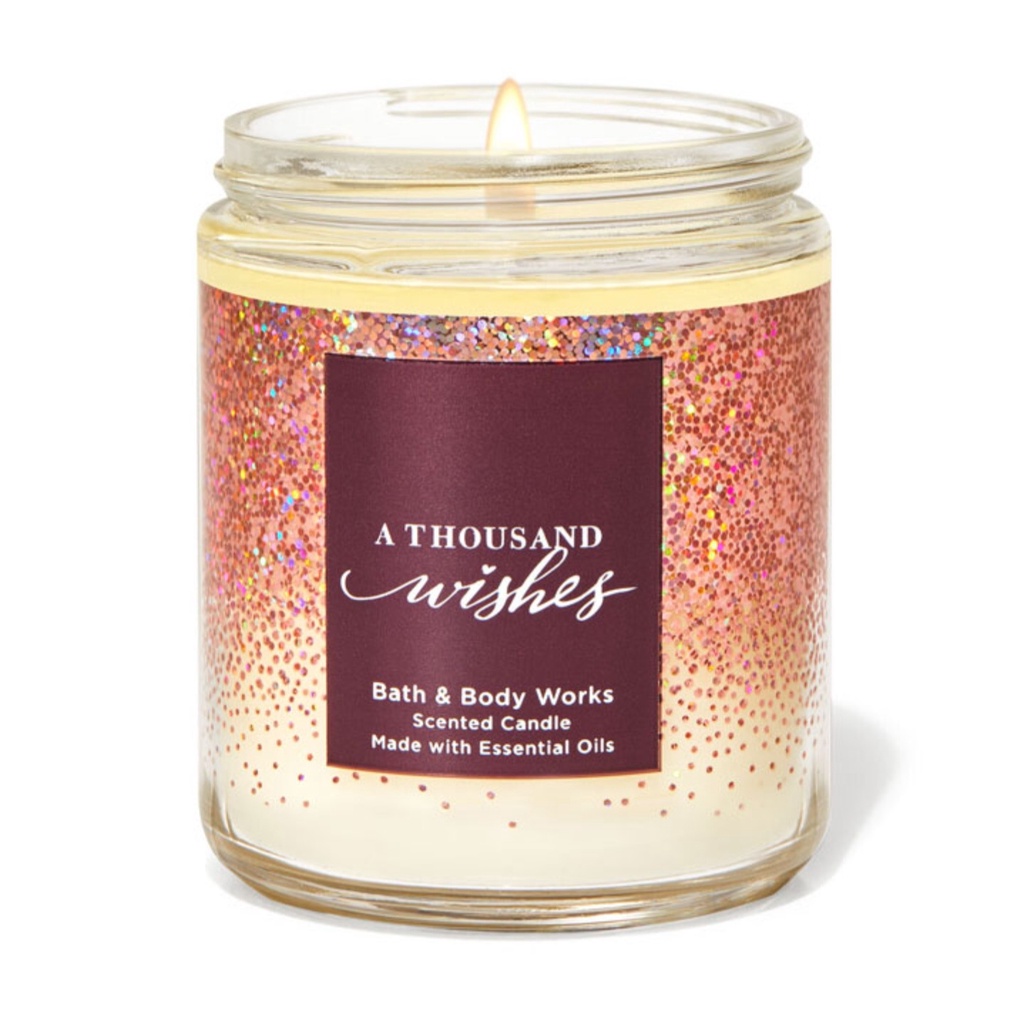 Nến Thơm 1 Bấc Bath &amp; Body Works mùi A Thousand Wishes