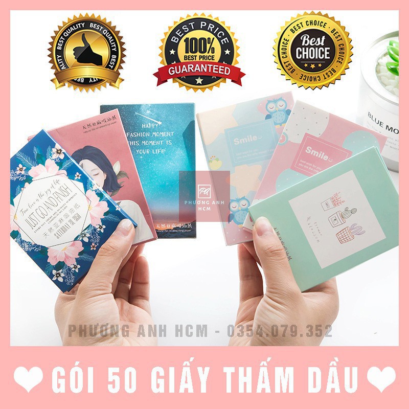 Combo 4 Gói - Giấy Thấm Dầu Gói 50 Tờ Hàng Nội Địa Nhập Khẩu (Mẫu Ngẫu Nhiên) | BigBuy360 - bigbuy360.vn