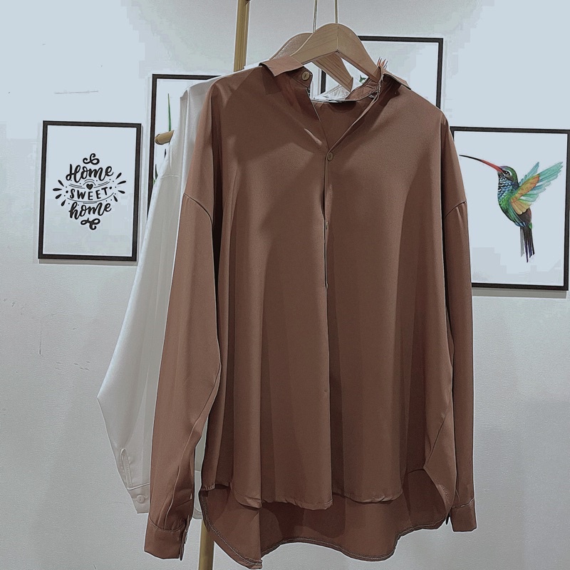 Áo sơ mi bigsize phong cách hàn quốc basic dài tay unisex chất mát không nhăn - GEM Fashion