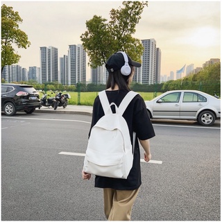 Có video Balo basic trắng trơn và đen trơn ulzzang