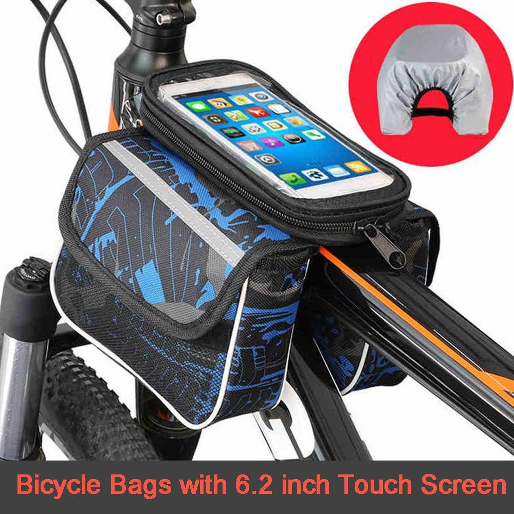 Túi Đựng Điện Thoại Màn Hình Cảm Ứng 6.2inch Gắn Khung Trước Xe Đạp
