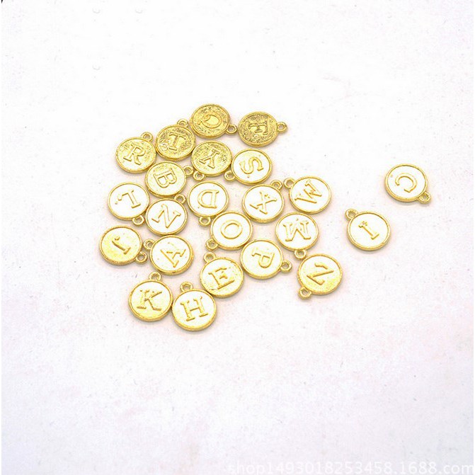 Set 26 mặt dây chuyền hình chữ cái 15x12MM
