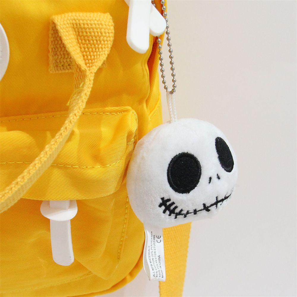 Móc Khóa Nhồi Bông Hình Đầu Lâu Hoạt Hình Phong Cách Halloween