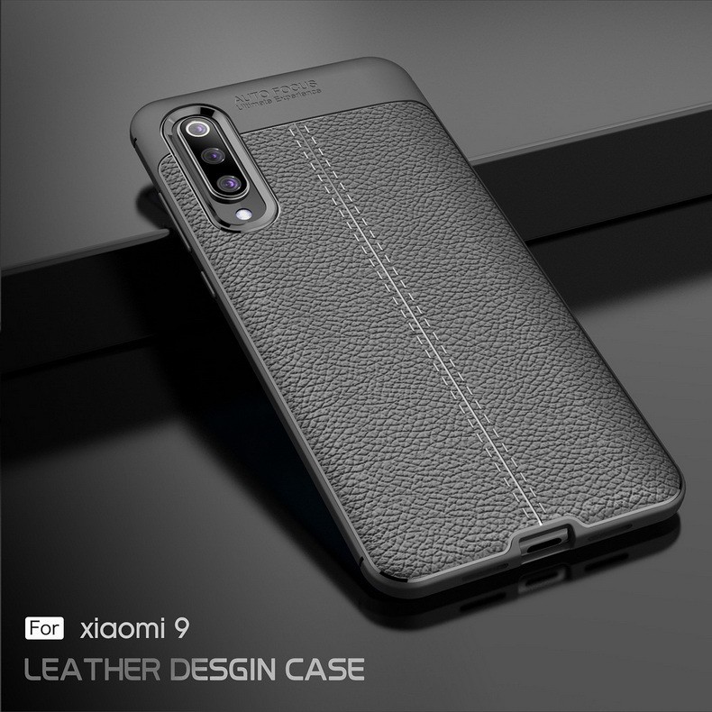 Ốp lưng Xiaomi Mi 9SE silicon mềm giả da, chống sốc