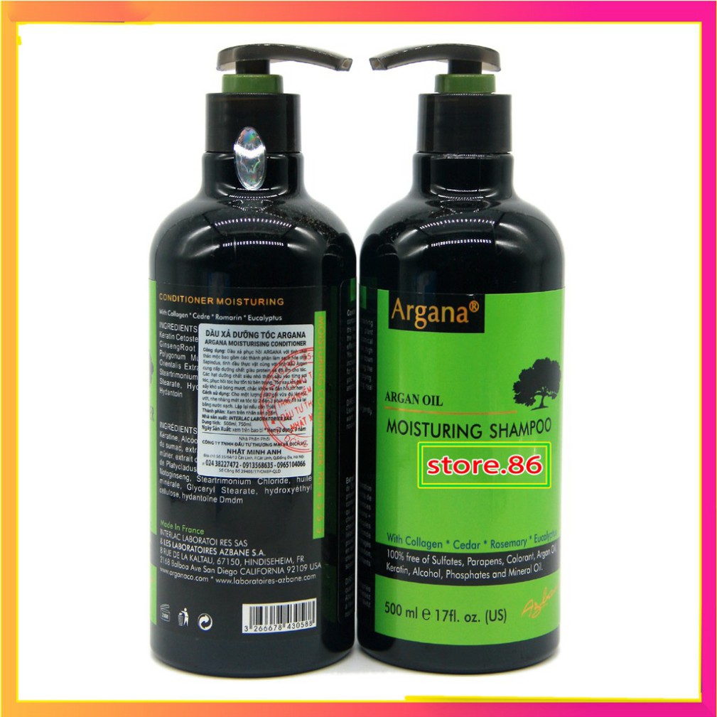 [💥HÀNG CHUẨN CÔNG TY ] CẶP DẦU GỘI DẦU XẢ PHỤC HỒI TÓC Argana Oil Moisturing 500ML | BigBuy360 - bigbuy360.vn