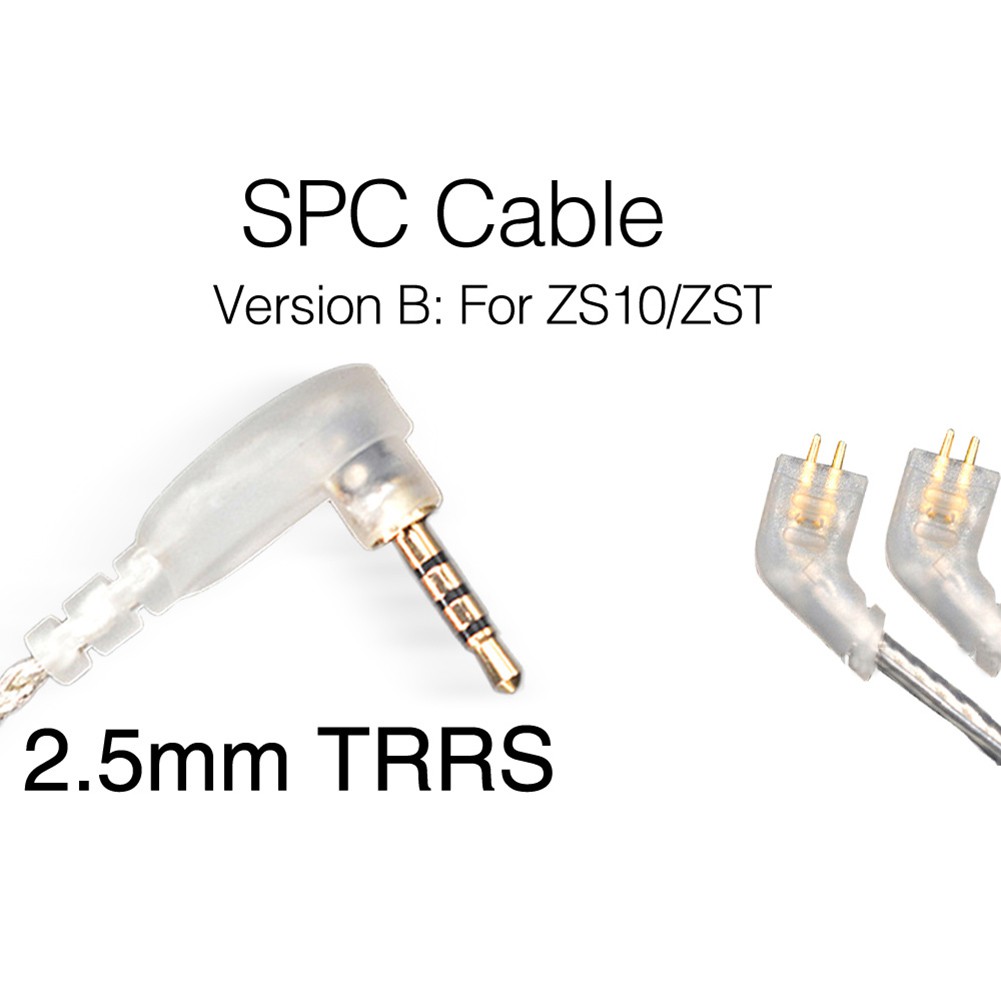 ⃰⃰⃰COD1.2m Rept 2.5mm TRRS 0.75mm 2Pin Earphone KZ-ZST/ED12