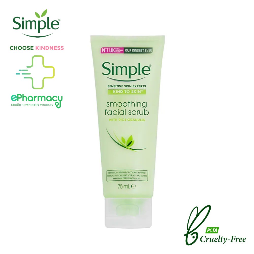 Tẩy Tế Bào Chết Simple cho da nhạy cảm - Simple Kind To Skin Soothing Facial Scrub 75ml