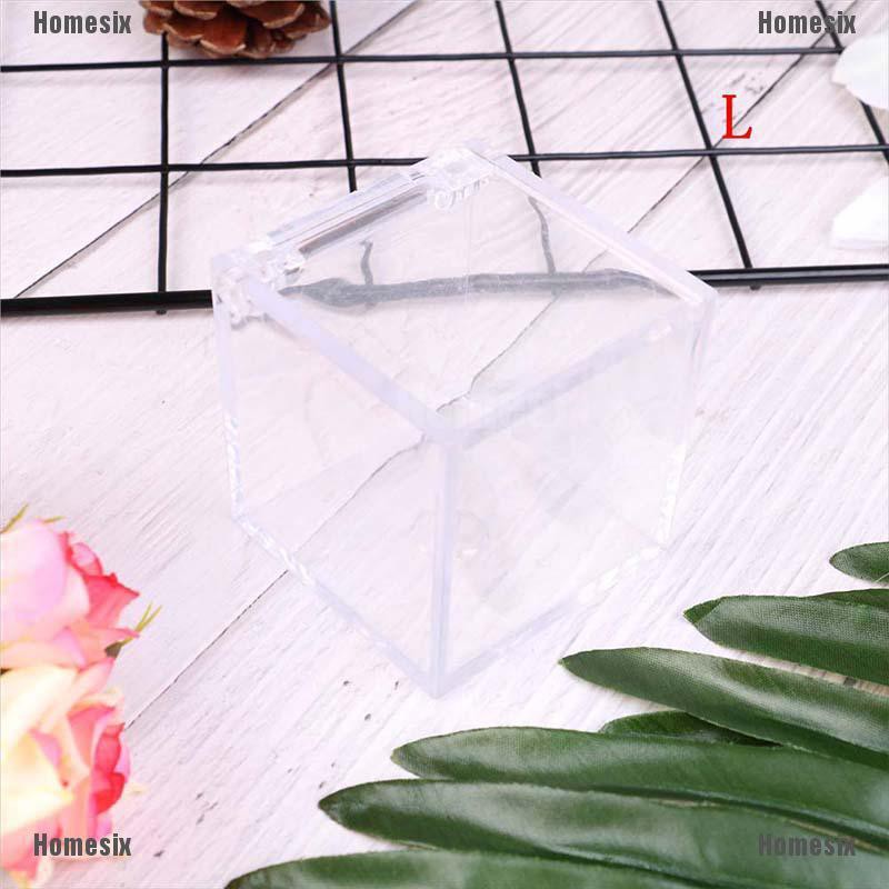 Hộp đựng kẹo dạng khối lập phương trong suốt