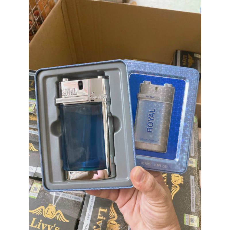 Nước Hoa Nam Royal Hộp Thiếc xanh dương 100ml
