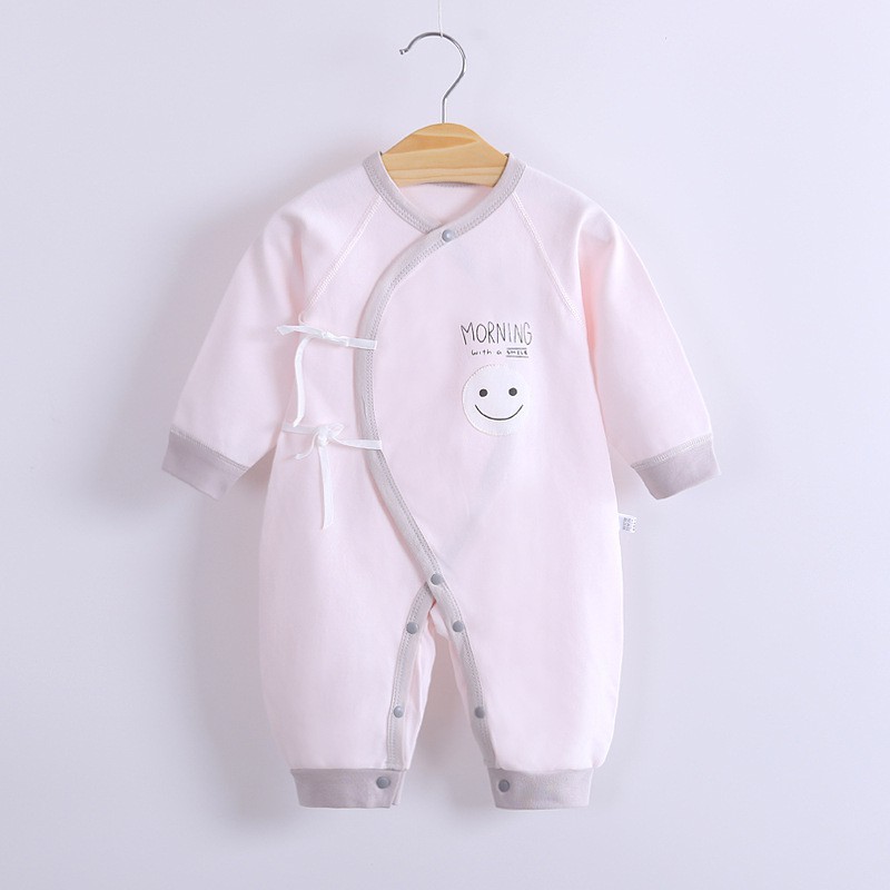 Bộ body cotton dài tay cho trẻ sơ sinh in hình ngộ nghĩnh