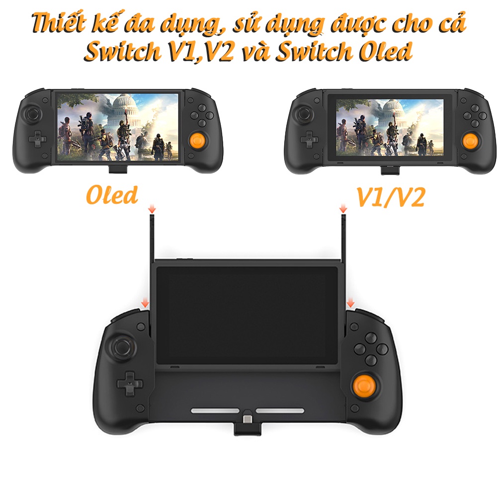 Tay cầm điều khiển cho Nintendo Switch Oled, Controller Grip Nintendo Switch Oled chính hãng Dobe