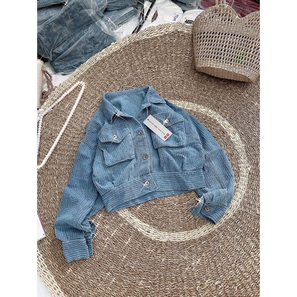 Chuyên sỉ_ Áo khoác jean dệt