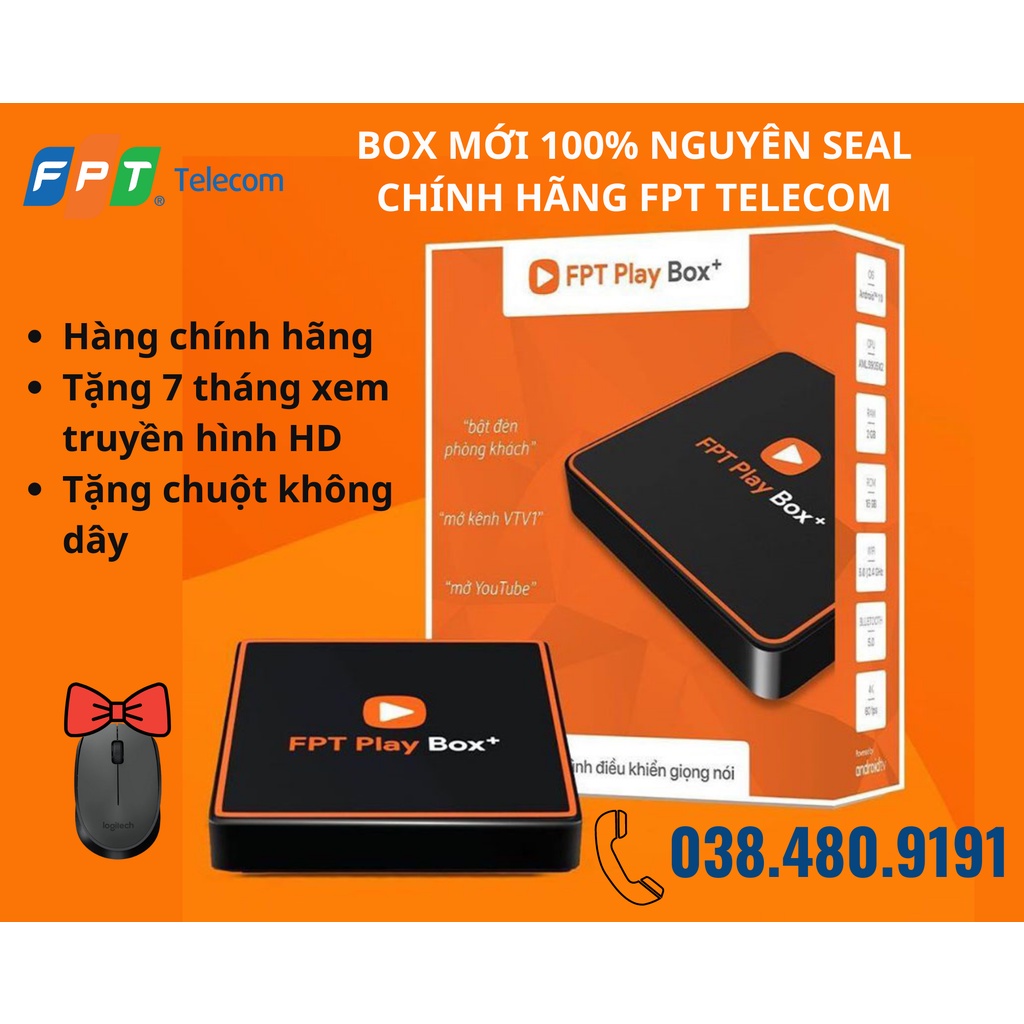 FPT PLAY BOX+ Đầu thu kỹ thuật số + Tặng 7 tháng sử dụng gói MAX