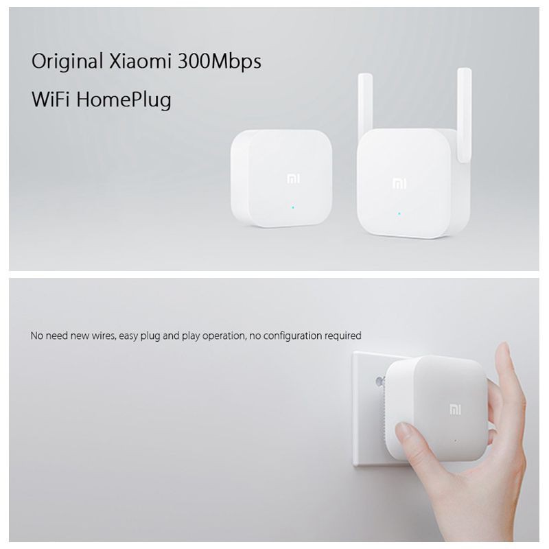 Kích Sóng Wifi 2 in1 XIAOMI Homeplug Powerline Adaptor(Tặng mã Freeship Extra toàn quốc)