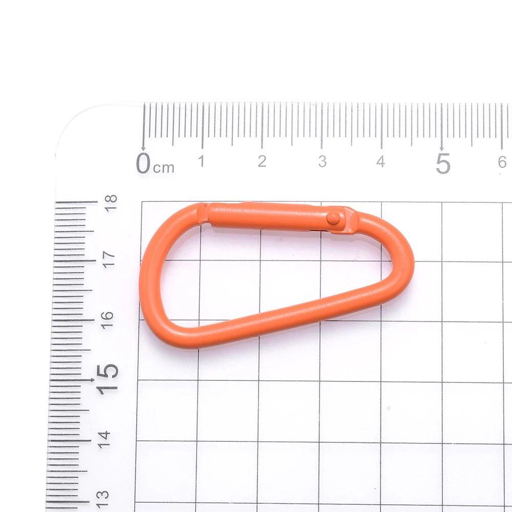 Set 5 Móc Khóa Carabiner Bằng Kim Loại Kích Thước 45x24mm An Toàn Cho Hoạt Động Ngoài Trời