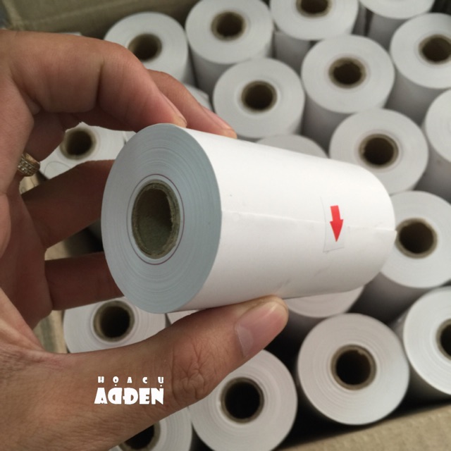 [DA ĐEN] Giấy Nhiệt K57 / K80 Phi 45mm in Hóa Đơn Bán Lẻ Shop, Cafe