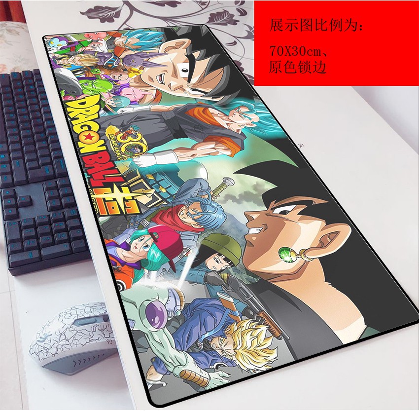 ♜☸♨Dragon Ball Mouse Pad Internet Cafe Gaming Slide Pad Anime Game Dragon Ball Super 70x30 Thicken Mouse Pad Super