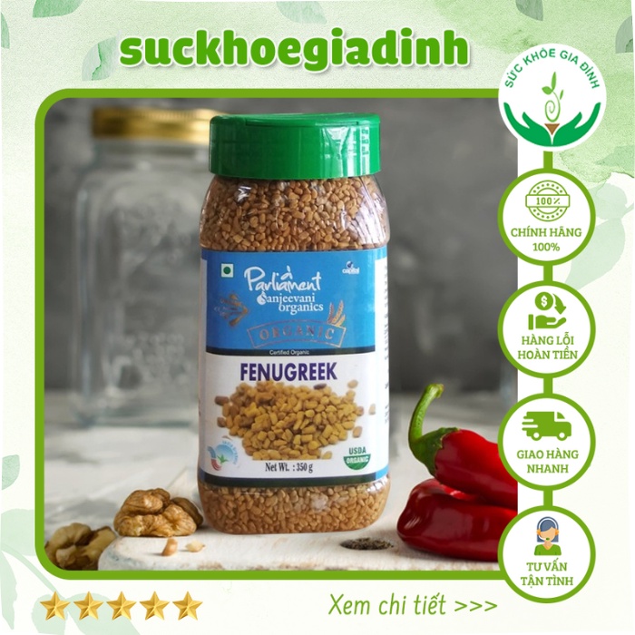 [Date 5.2023] Hạt Methi Hữu Cơ Parliament 350g