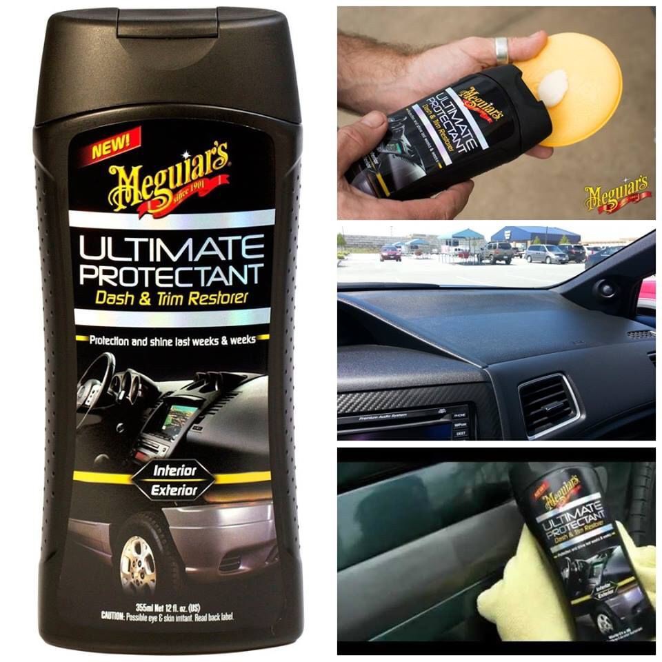 Meguiar's Dung Dịch Phục Hồi &amp; Bảo Dưỡng Các Chi Tiết Nhựa, Cao Su Dòng Cao Cấp Ultimate Protectan G14512 355ml Tặng Mút