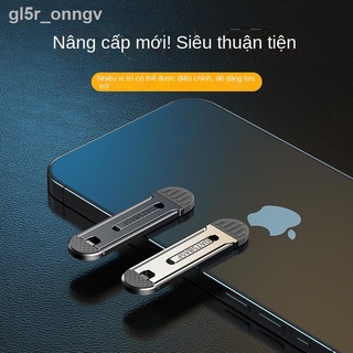 ( Sẵn)Điện thoại di động lưng dính giá đỡ vô hình máy tính để bàn siêu mỏng vòng kim loại mini có thể gấp lại lười hỗ tr