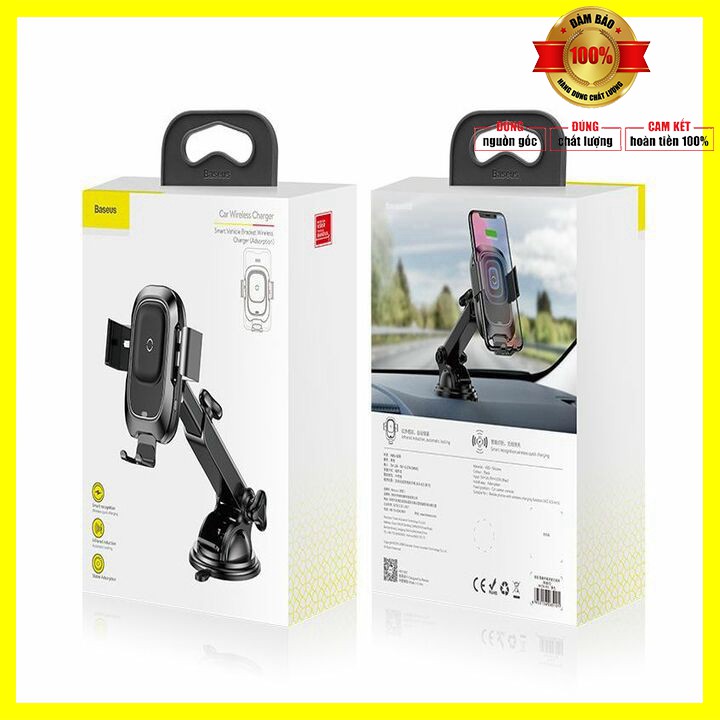 Giá đỡ điện thoại kiêm sạc không dây nhãn hiệu Baseus cao cấp WXZN-B01 - Bảo hành 6 tháng