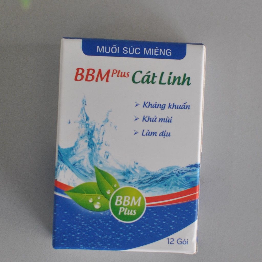 Muối súc miệng BBM Plus của Cát Linh Hộp 12 gói