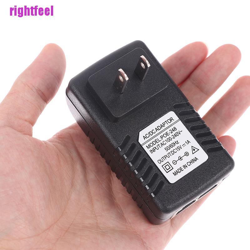 Rightfeel AC 110V-240V to DC 12V 15V 24V 48V 0.5A 1A POE Injector power adapter