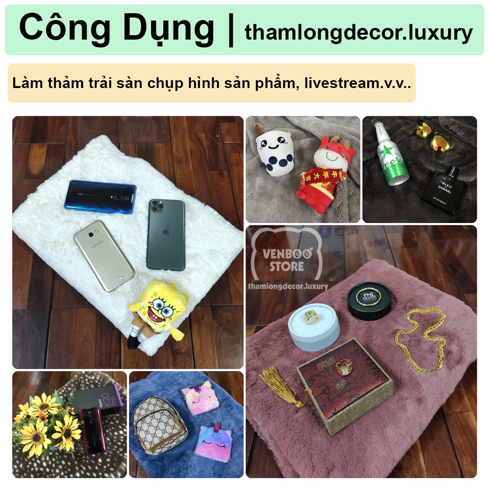 100x160cm Thảm Lông Trải Sàn Decor Phòng Ngủ Decor Phòng Khách | Thảm Lông Chụp Ảnh | Lông THỎ Korea