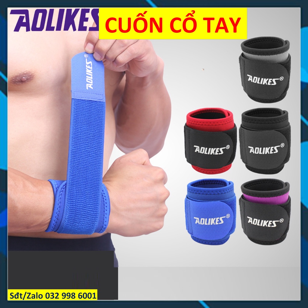 Dây quấn cổ tay tập GYM chính hãng Aolikes Băng cổ tay tập gym 7936 1538 1540 1539 7637 1030 ddcg