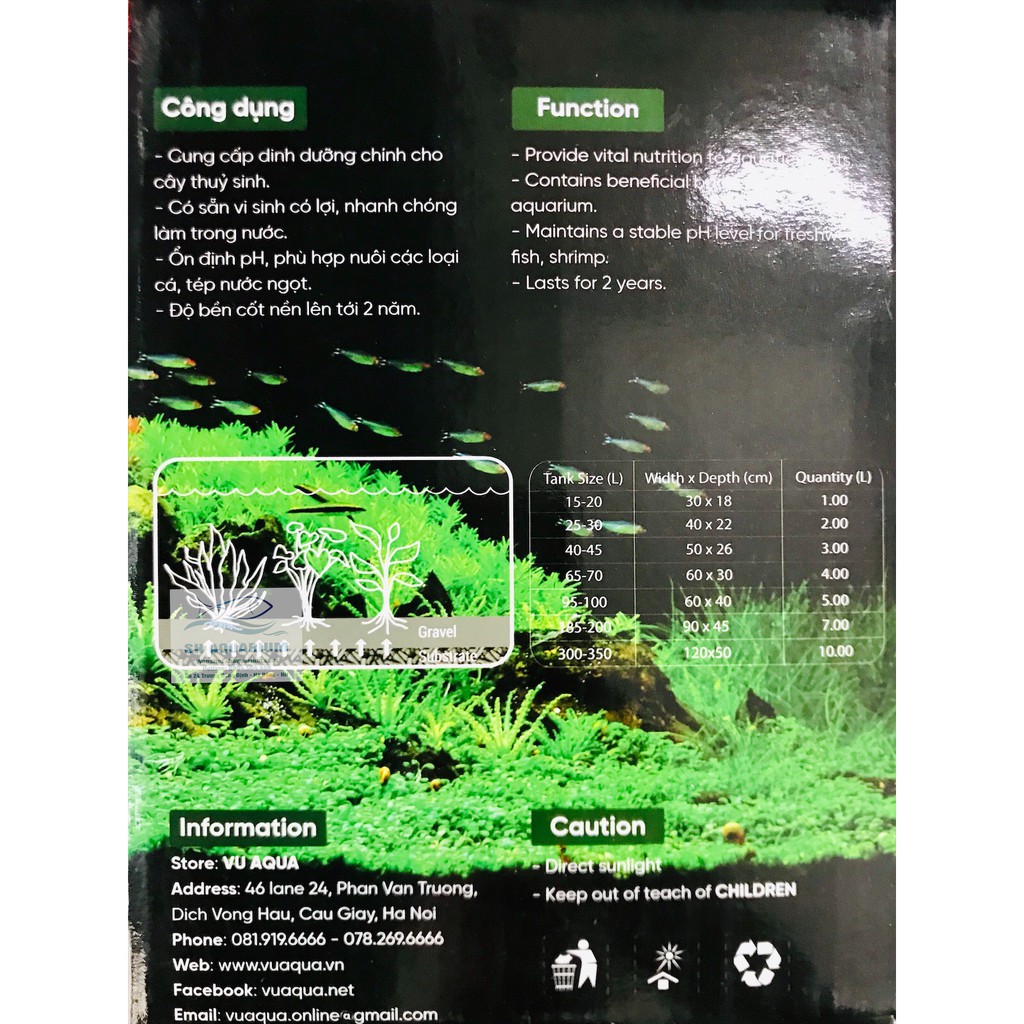 CỐT NỀN THỦY SINH VŨ AQUA 5LIT