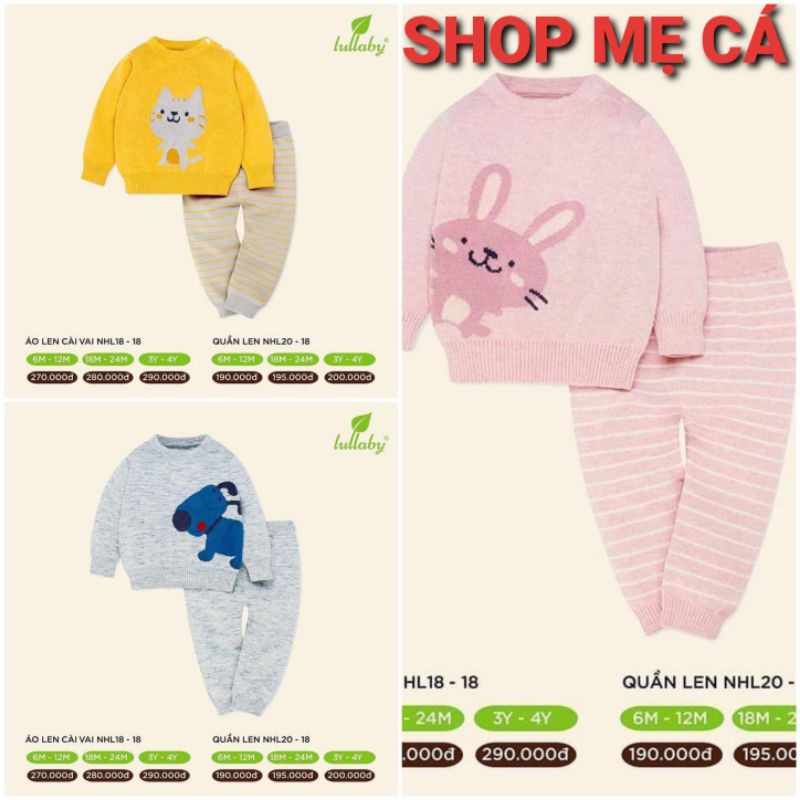 (SALE) Lullaby Bộ quần áo len cho bé trai, bé gái (size 9m-4y)