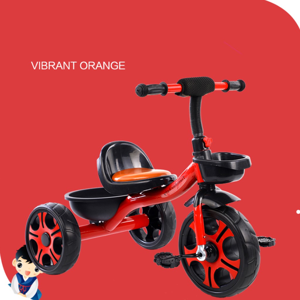 Xe tập đi , chòi chân ba bánh cho bé có bàn đạp, yên bọc da cho bé 2-5 tuổi