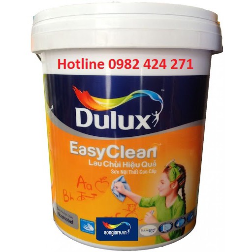 Tặng kèm Lăn/Cọ - Sơn nước nội thất Dulux Easyclean Lau Chùi cao cấp