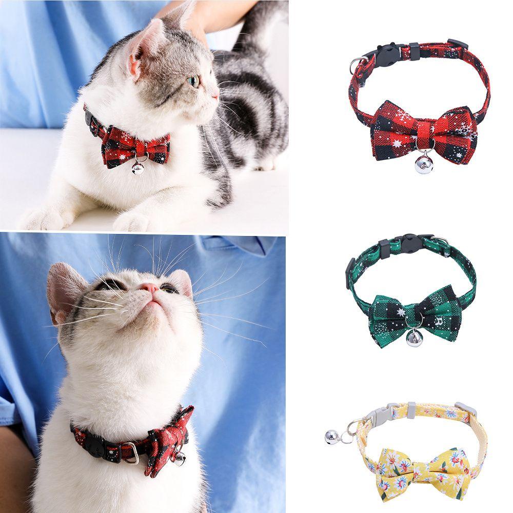 LEISURE Vòng Cổ Thú Cưng Gắn Chuông Nhiều Màu Dễ Thương Không Độc Hại