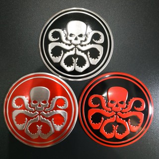 HOT Tem Nhôm tròn 7.5cm Captain - Hydra - S.H.I.E.L.D siêu chất Nhatthinh Motobike