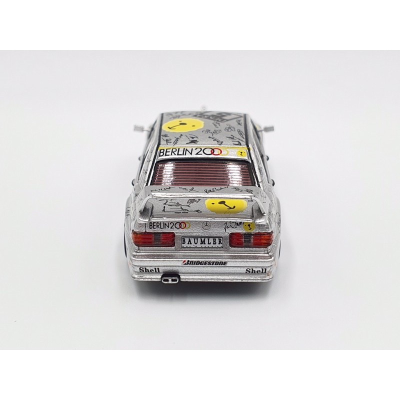 Xe Mô Hình Mercedes-Benz 190E 2.5-16 Evolution II #5 &quot;Berlin&quot; 1992 Tỉ lệ 1:64 Hãng sản xuất MiniGT ( Bạc )