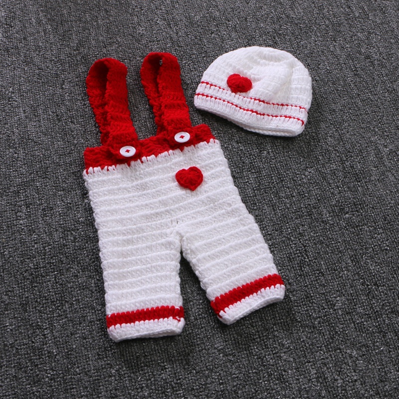 Set 2 / 3 Món Đồ Đan Len Xinh Xắn Cho Bé Sơ Sinh Chụp Ảnh