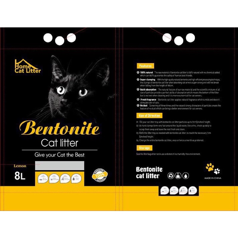 Cát vệ sinh cho mèo, Cát Bentonite 8l nhập siêu khử mùi và vón cục