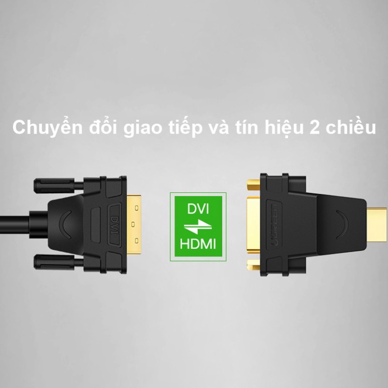 Đầu Chuyển HDMI đực sang DVI cái UGREEN 20123 Chính Hãng