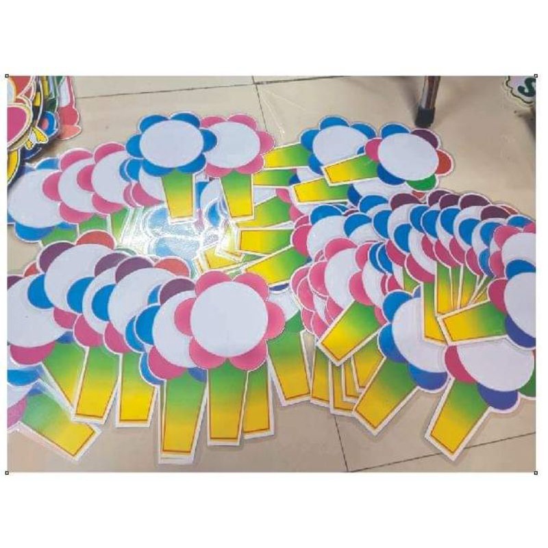 Thẻ hoa ghi đáp án ép plastic