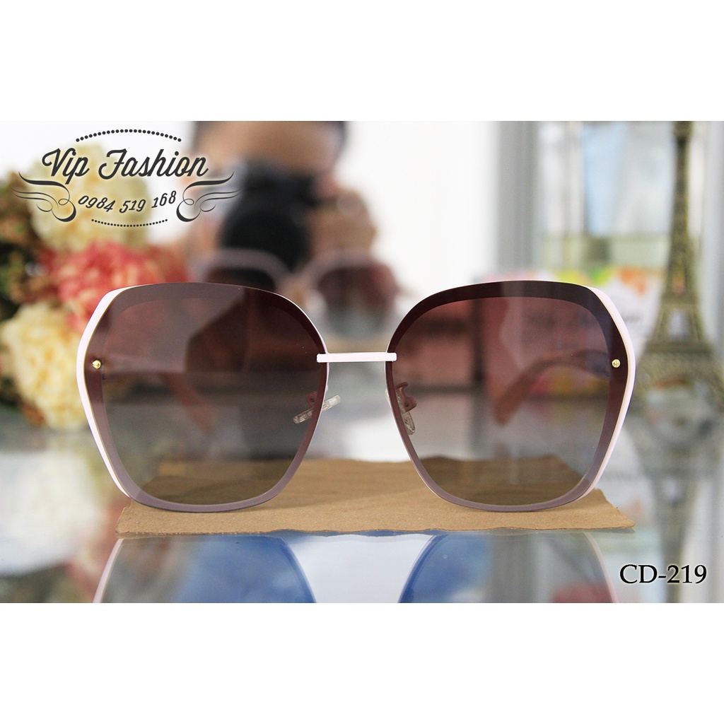 Kính mát thời trang tràn viền sành điệu. Mắt kinh râm nữ chống UV400, phân cực chống lóa Polarized cao cấp CD 219