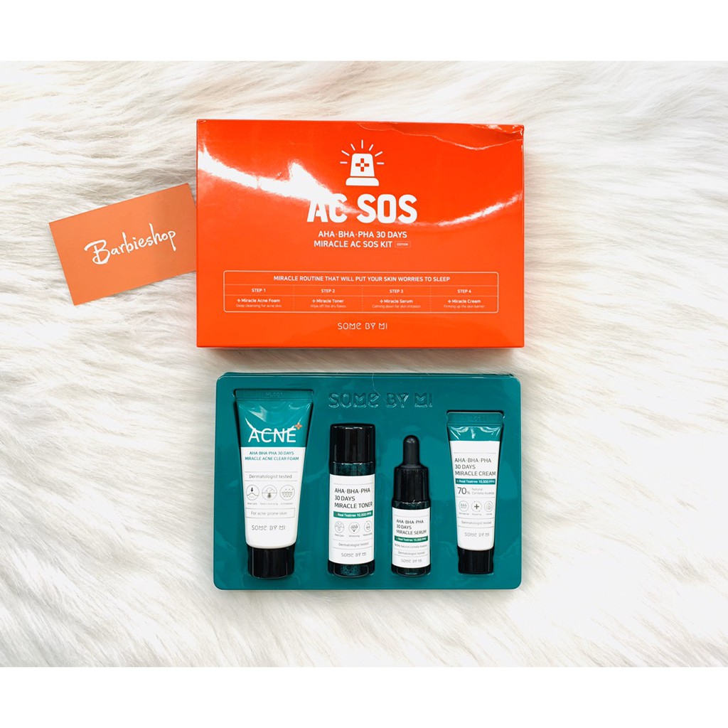 [CHÍNH HÃNG- HƠN 200 ĐÃ BÁN]Bộ Set dưỡng da 4 Món some by mi 4 Bước Some By Mi AHA-BHA-PHA 30 Days Miracle Kit