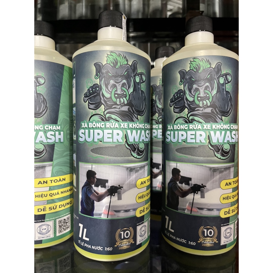 Nước rửa xe không cham Sprayking Super Wash 1L Siêu Sạch, bảo vệ lớp sơn, không hại da tay