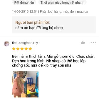 Xe gỗ tập đi 3 con chim cho bé