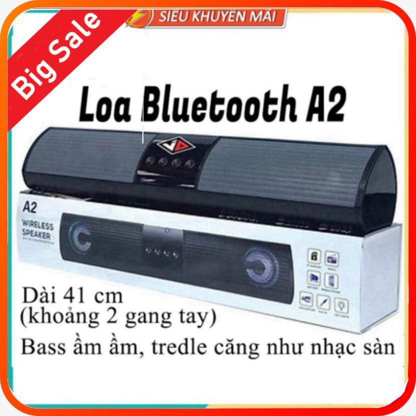 Loa bluetooth speaker A2 dáng dài 2 loa cực đỉnh, kiểu dáng sang trọng hỗ trợ thẻ nhớ, đài FM